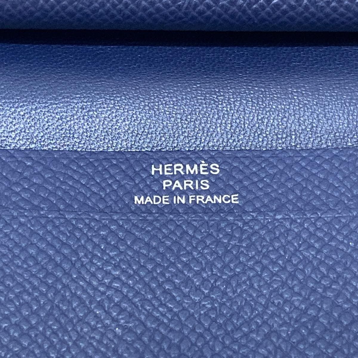 HERMES(エルメス) コインケース美品  ベアンミニ ブルーニュイ シルバー金具/新型