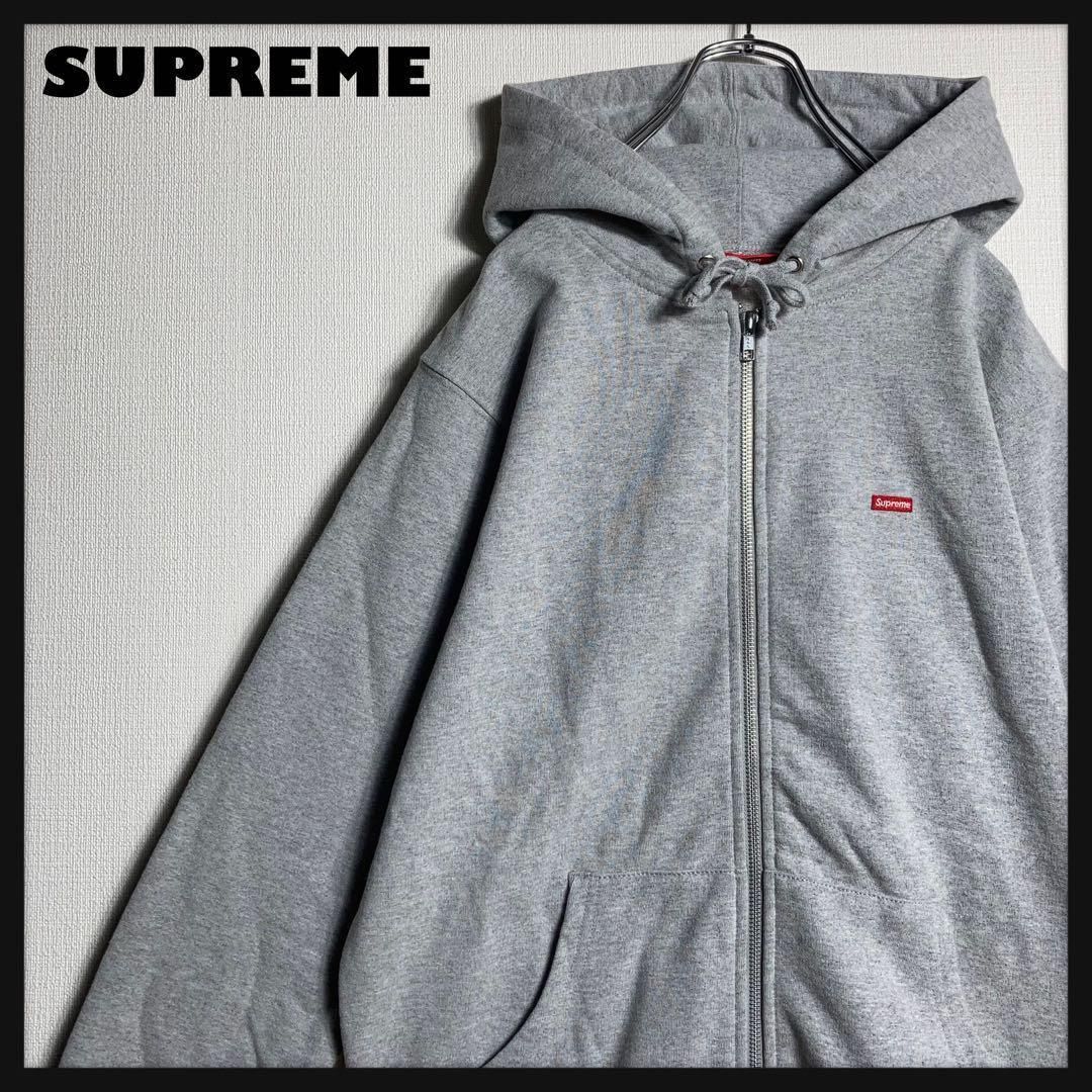 美品】SUPREME フルジップパーカー スモールボックス刺繍ロゴ M 美品】SUPREME フルジップパーカー スモールボックス刺繍ロゴ M
