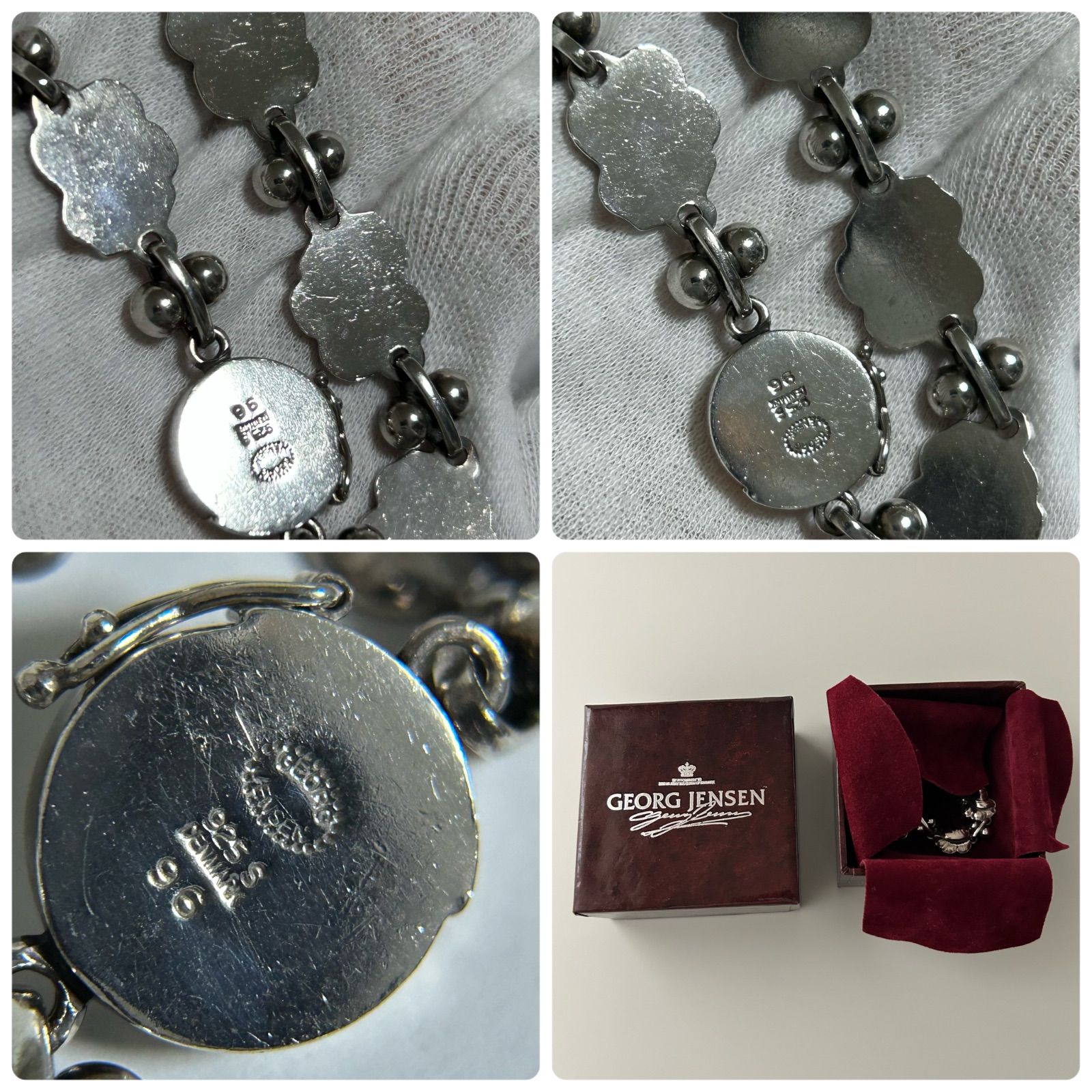 使用感有】ジョージジェンセン ブレスレット 96 ムーンライト グレープ