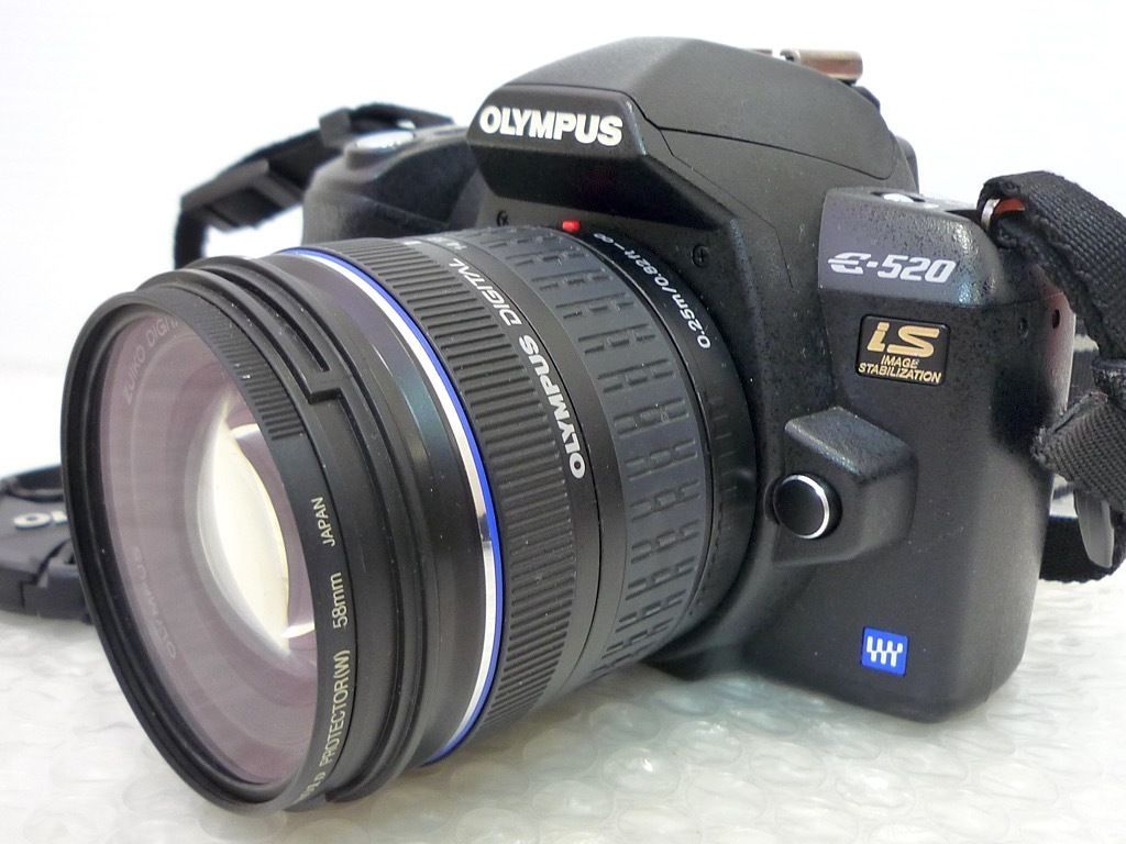 OLYMPUS デジタル一眼レフカメラ E-520 ダブルズームキット 望遠レンズ 