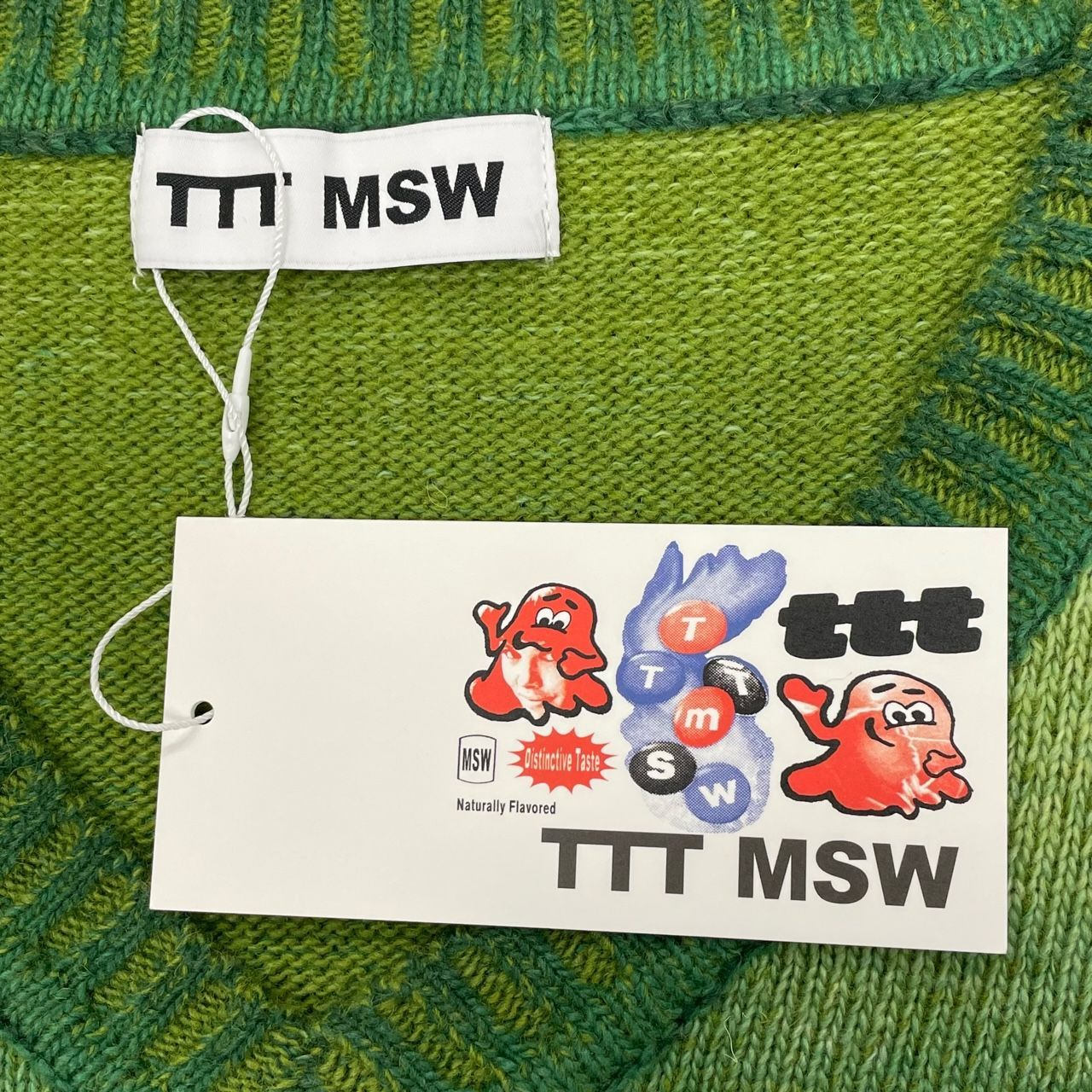 定価19800円 新品 TTT MSW 22AW Kasuri Knit Vest カスリ ニット