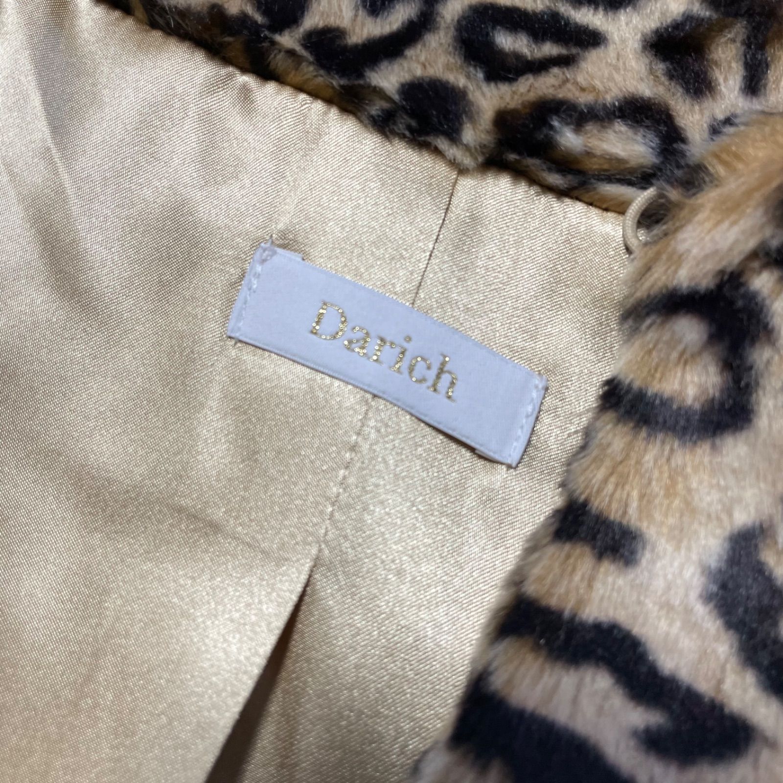 ダーリッチ レオパード柄 ファーコート 新品 Darich ダーリッチ ファー コート レオパード柄 定価2 5万