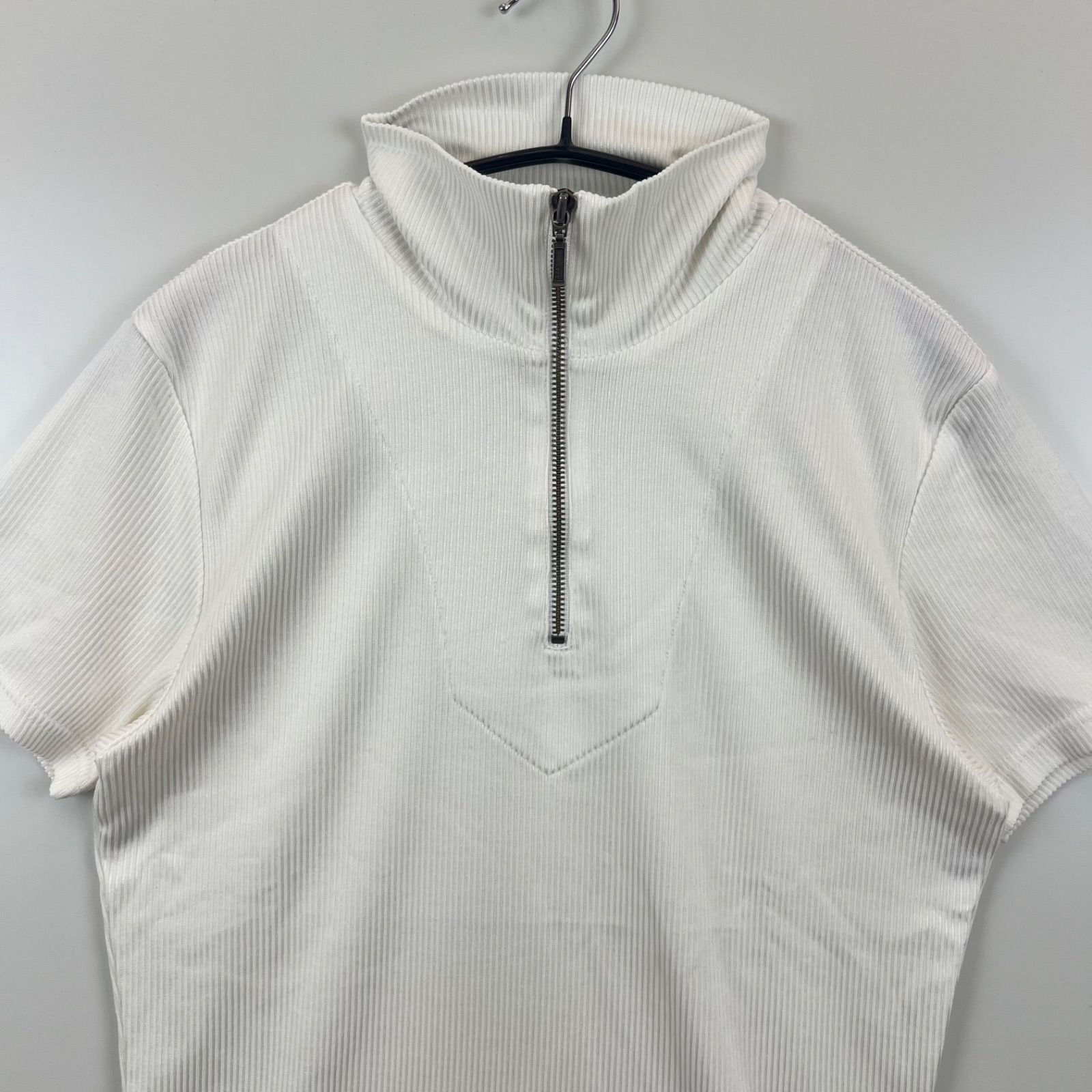5351 pour les hommes 00s archive y2k half zip Tee プールオム
