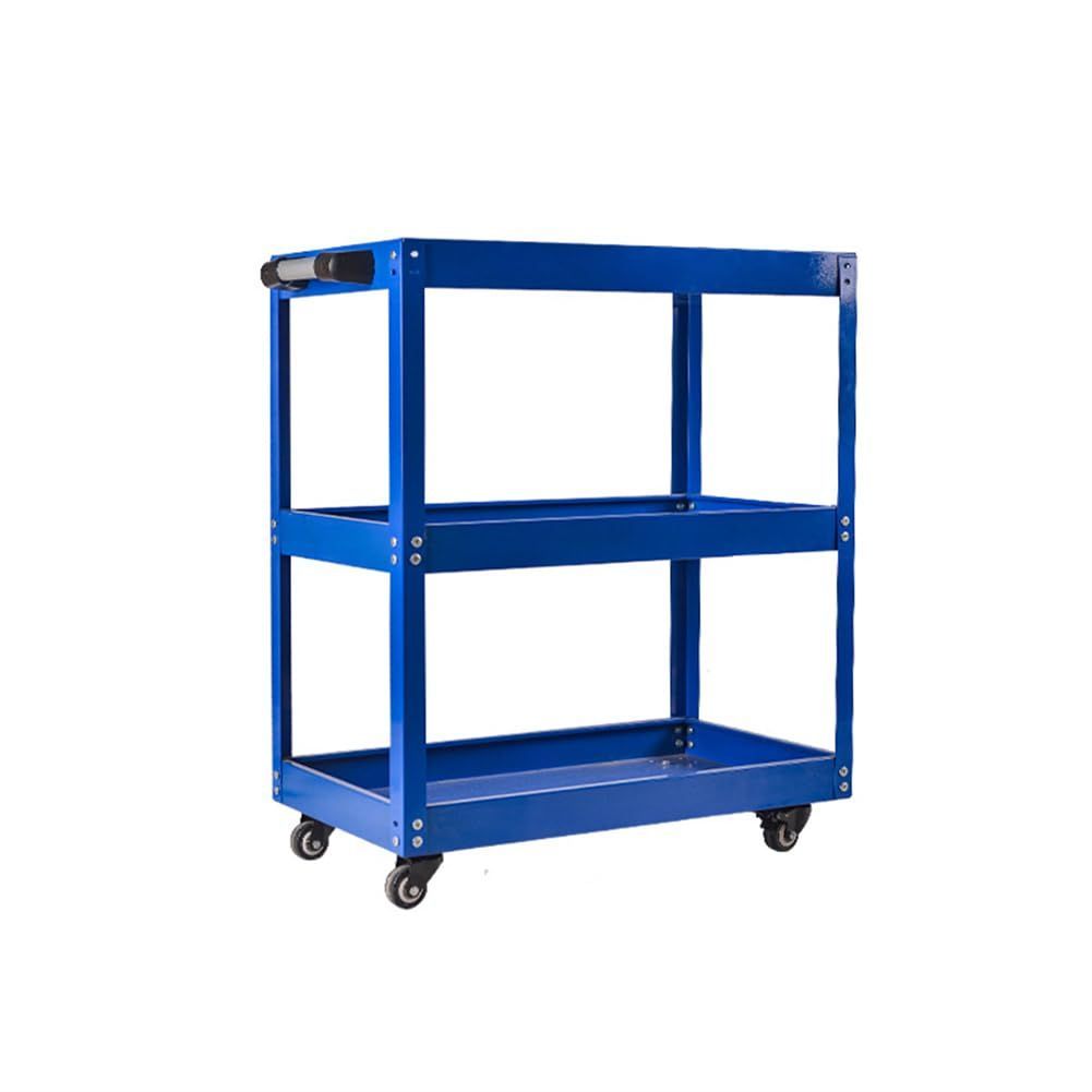 商品 Tappros 工具カート ツールワゴン 工具台車 耐荷重90kg ツールカート キャスター付き 工具 3段 DIY 工具収納 移動 運搬 厚み 作業 ガレージ 倉庫 修理工場用 ツールボックス 青い 360° 可動式