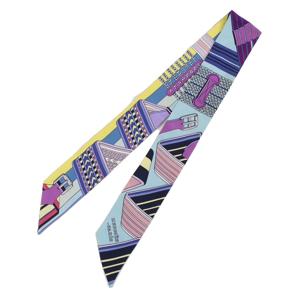 天白】【HERMES】エルメス ツイリー ジグザグのサングル SANGLES EN