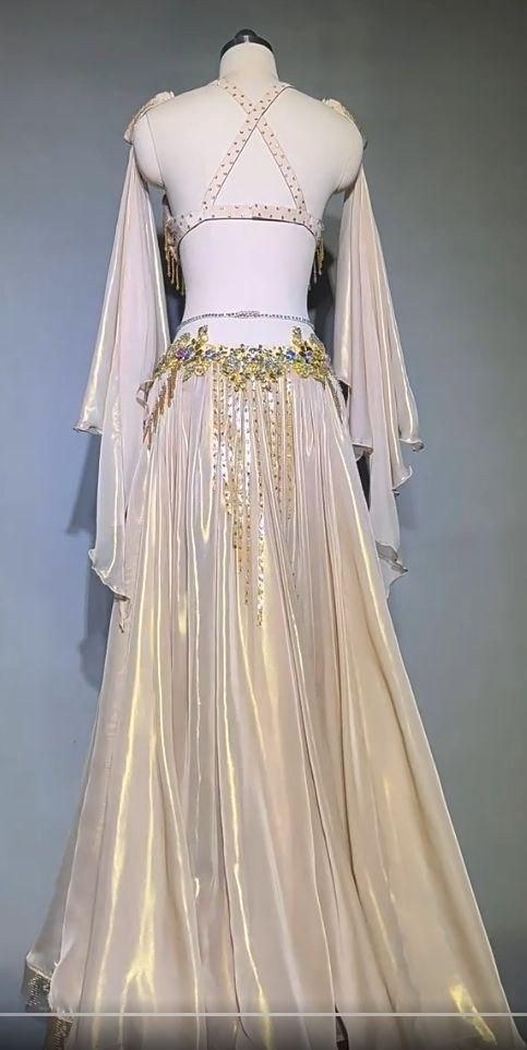 ベリーダンス衣装 セットアップ シャンパン ブラスカート オーダーメイド 618ab74312b70ba89e88675d0d580b