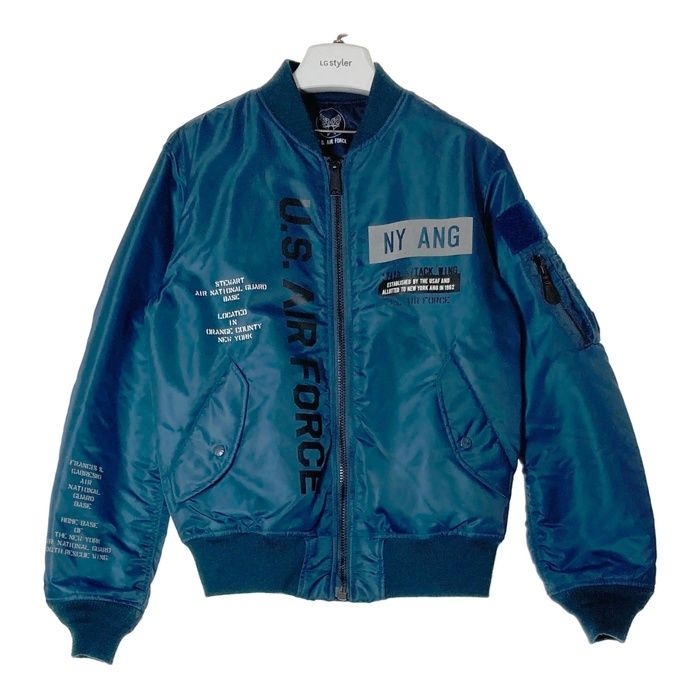 AVIREX アヴィレックス 783-3252045 23AW ニューヨーク空軍州兵モデル MA-1 リバーシブル フライトジャケット REFLECT STENCIL ブルー sizeL