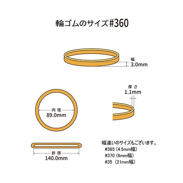 まとめ 共和 オーバンド 360 内径89mm 500g入 透明袋 GMA-N-006 1袋 ×3セット