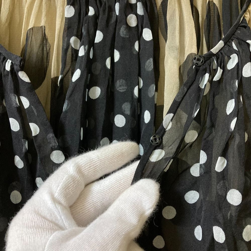 良品 DOLCE&GABBANA ドルチェアンドガッバーナ パネルドット シルク  