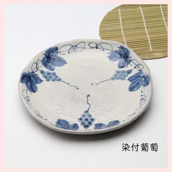 ３Ｐセット 瀬戸焼 麺工房 麺皿 小 すのこ付き 染付葡萄 27117 陶器 セトモノ 贈り物 個性的 シリーズ 高品質 レトロモダン かわいい 和食器 冷やし 盛り ざる そば 蕎麦 うどん 水切り 業務用 飲食店