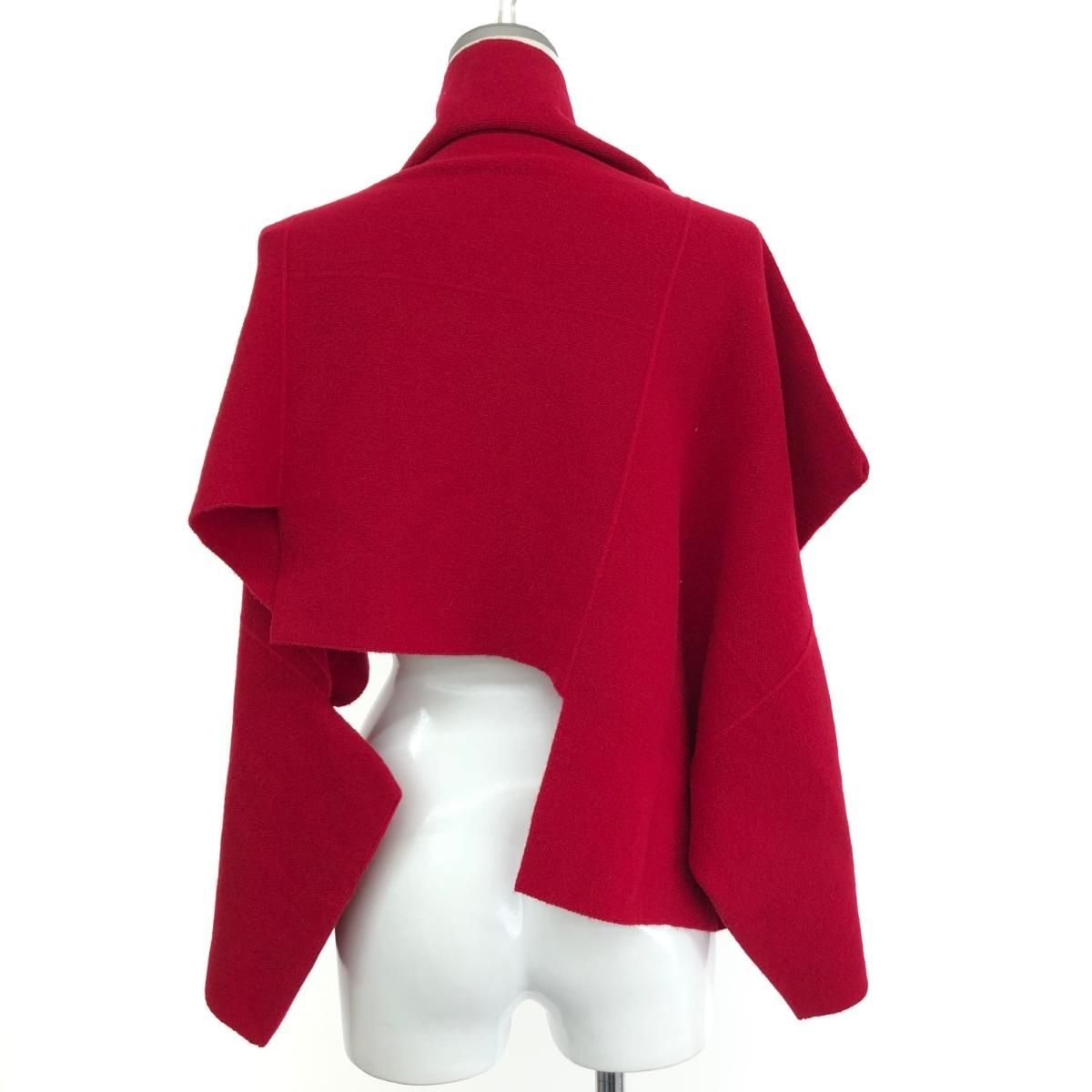 新品同様 ISSEY MIYAKE イッセイミヤケ 変形ニット IL33KN731 レッド 