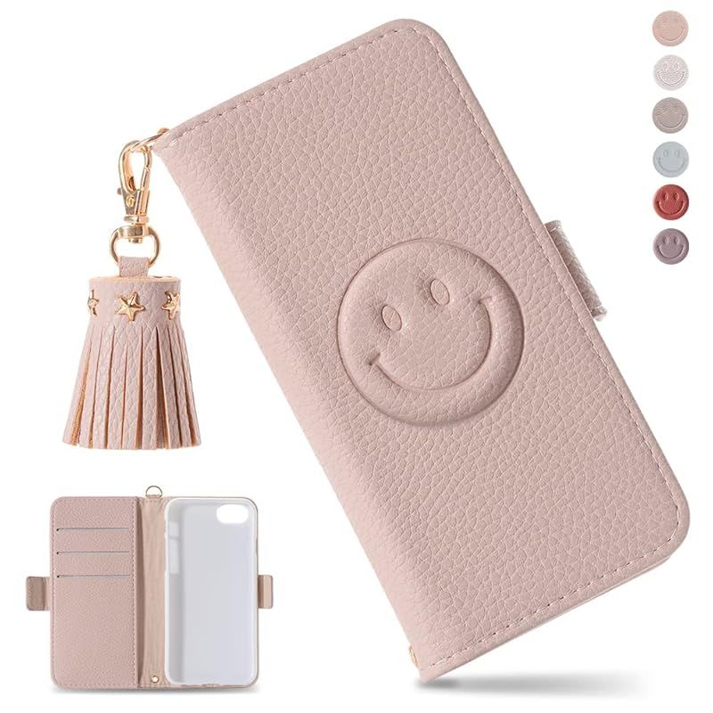 新品　3CCart iPhone12 ケース アイフォン 12 Pro ケース 手帳型 iPhone 12 smile スマホケース スマイリーパターン アイフォン12 Pro 手帳 ケース おしゃれ iPhone12 スマホカバー かわいい 気質 女性の電話