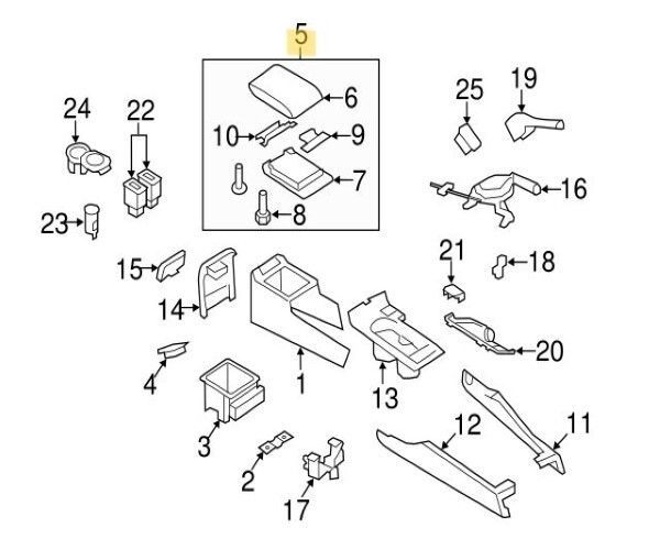 スバル 純正 インプレッサ センターコンソール SUBARU Impreza Center Console Lid Cover Top 未使用 Genuine メーカー純正品 JDM OEM