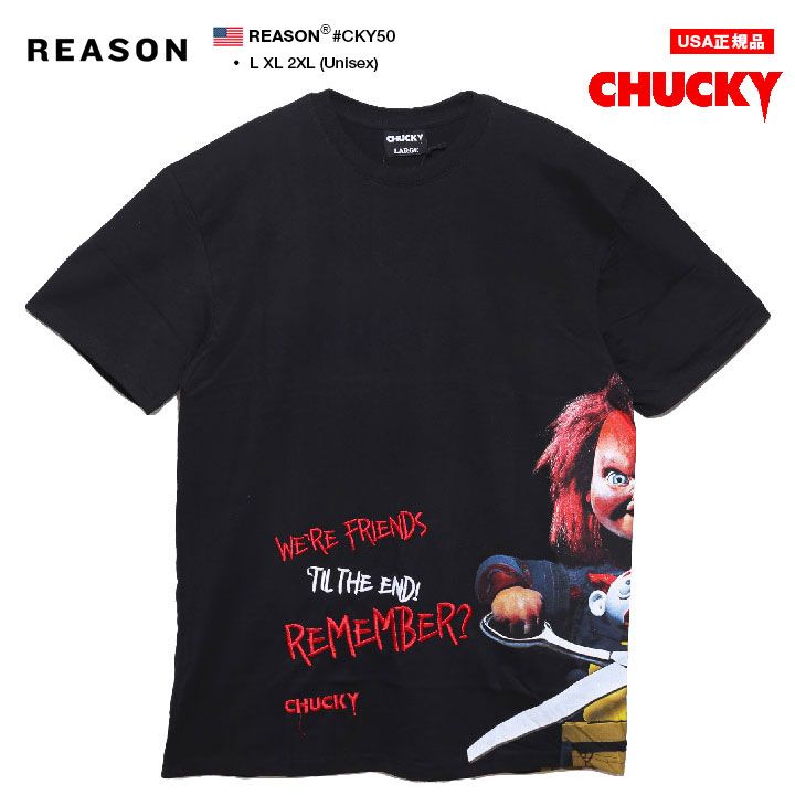 チャッキー Tシャツ チャイルド プレイ 黒 L 正規品 チャッキー Tシャツ チャイルド プレイ BRIDE of CHUCKY LUCKY 黒 L