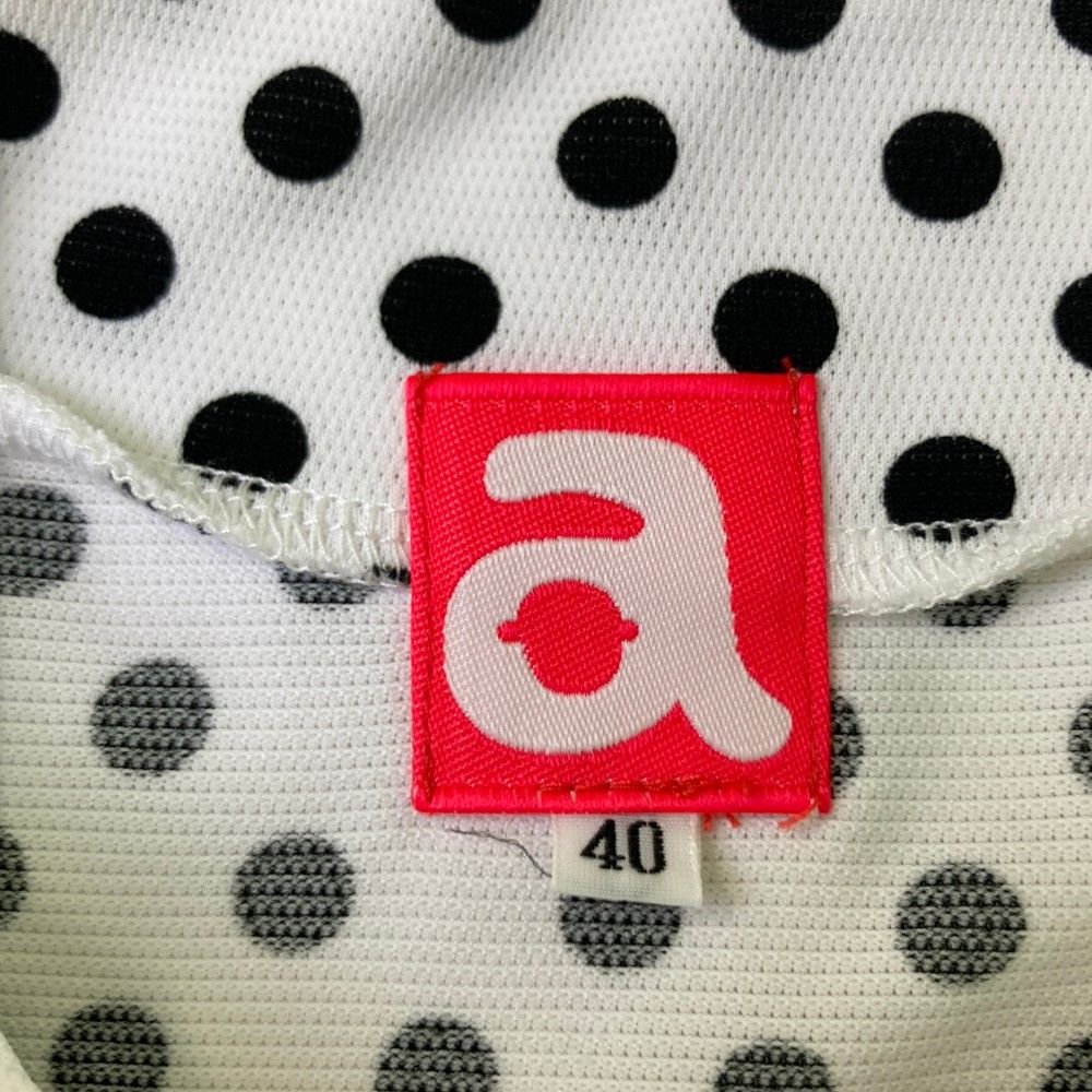 サイズ：40 ARCHIVIO アルチビオ 襟付き 半袖Tシャツ ドット柄
