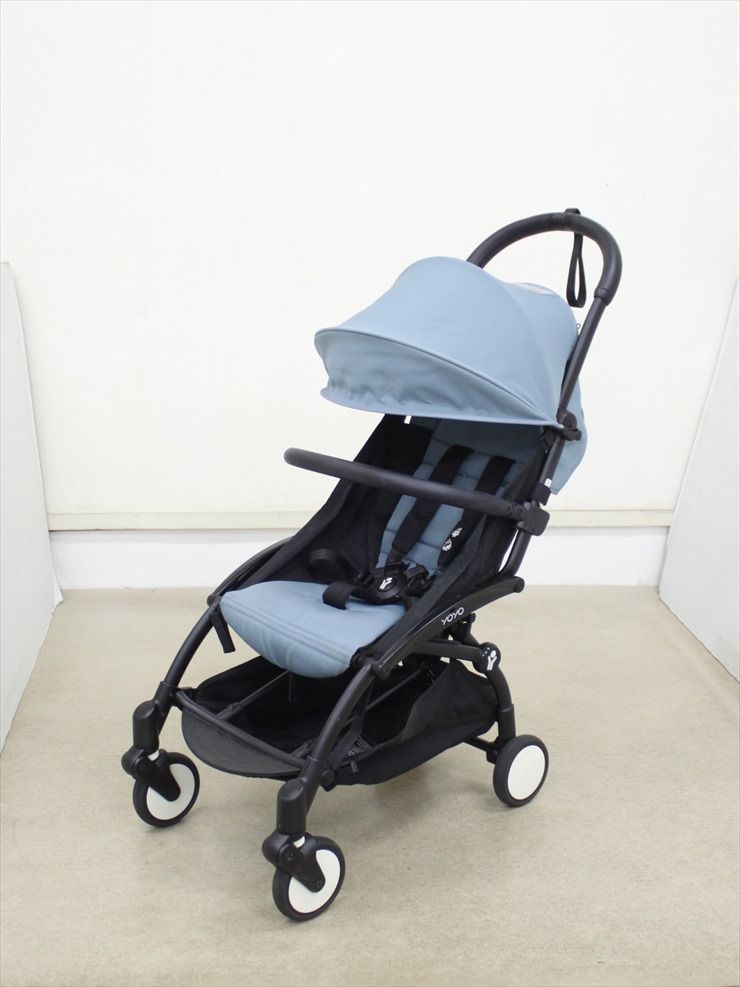 ベビーカー　YOYO2　6+　ブラックフレーム・アクア ベビーゼン ベビーカー YOYO2 6+/専用レインカバー ブラックフレーム