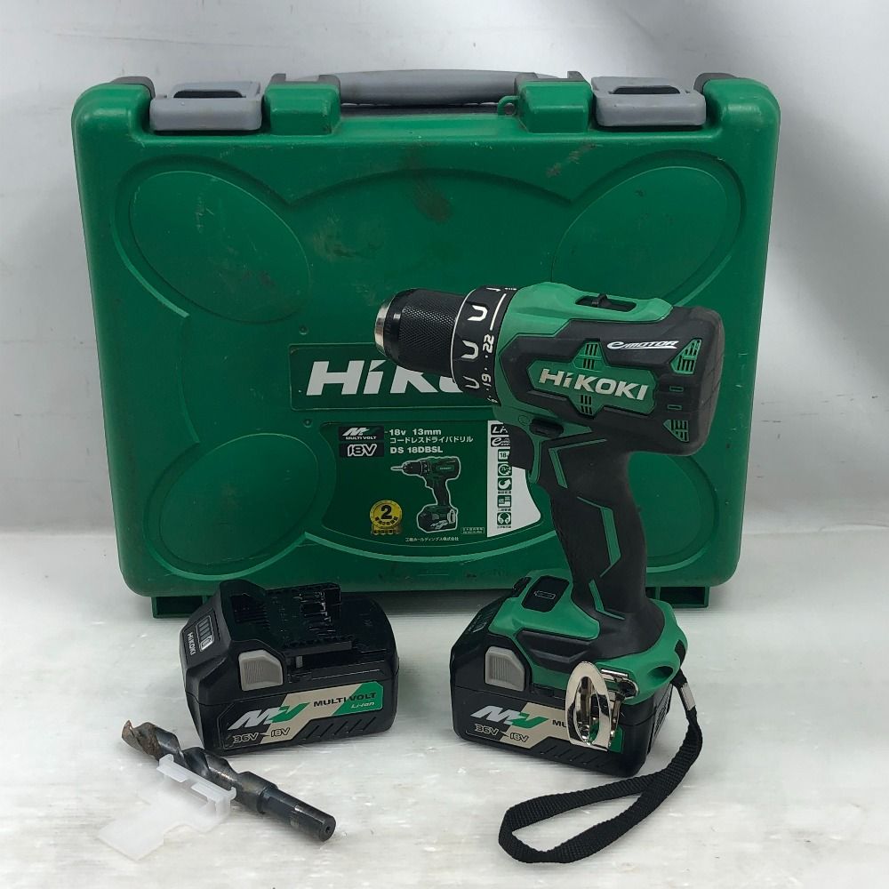 HiKOKI ハイコーキ 電動工具 ドライバドリル 充電池2個付 DS18DBSL グリーン