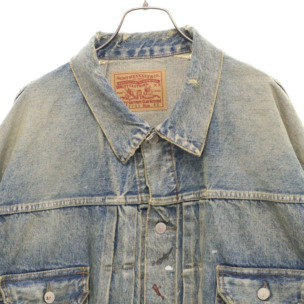 SAINT MICHAEL (セントマイケル) 23AW BJ_DENIM JKT / DAMAGE SAINT MICHAEL (セントマイケル) 23AW BJ_DENIM JKT / DAMAGE