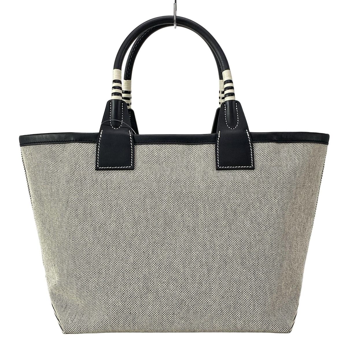 HERMES(エルメス) トートバッグ スティープル25 アイボリー×黒