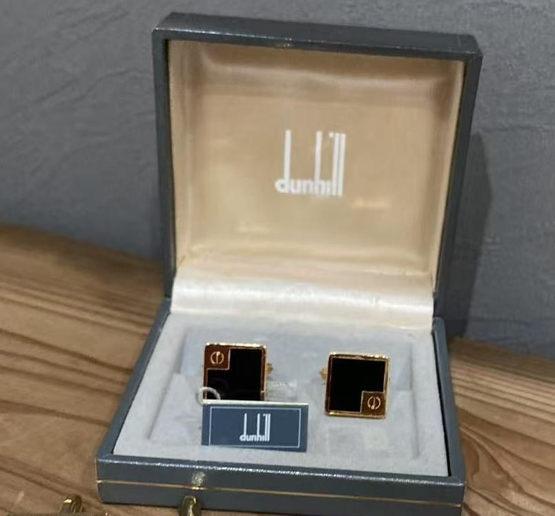 中古美品正規品 dunhill ダンヒル カフリンクス ブラック