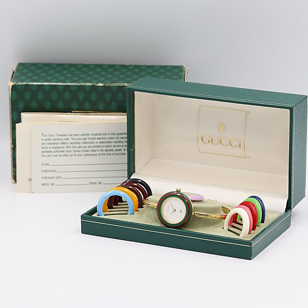グッチ チェンジベゼル用　ベゼル5個セット 希少】グッチ チェンジベゼル 5個付き 箱付き クォーツ 楽天市場