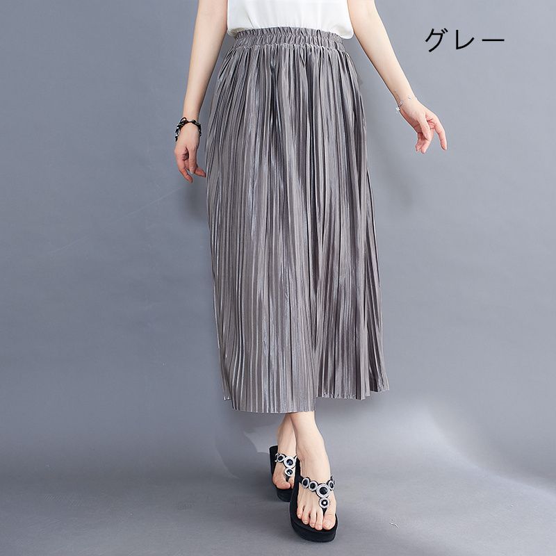 プリーツスカート スカート レディース マキシスカート マキシ丈