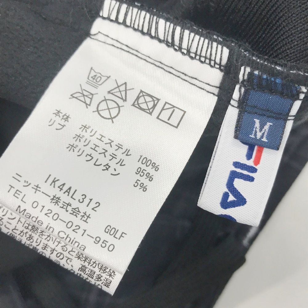 サイズ：L FILA GOLF フィラゴルフ  ジップジャケット 裏起毛 総柄 ブラック系 [240101473668] ゴルフウェア メンズ ストスト サイズ：L FILA GOLF フィラゴルフ ジップジャケット 裏起毛 総