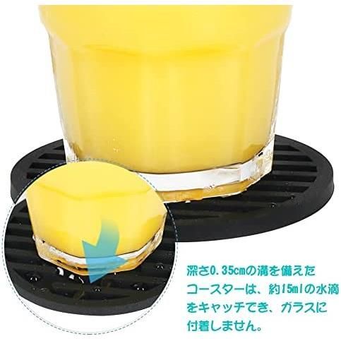 メルカリshops ギノヤ シリコンコースター 6枚入り ドリンクコースター 収納ホルダー付き