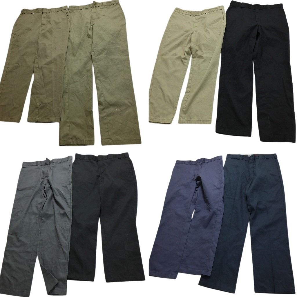 古着卸 まとめ売り ディッキーズ Dickies 874 ワーク パンツ 8枚セット メンズ 36 ノープリーツ センタークリース 古着 NB9718