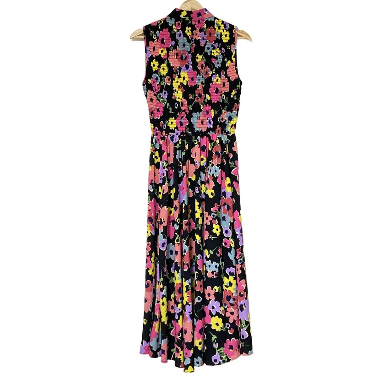 ※超美品※ケイトスペード黒ノースリーブ花柄ワンピース　160 ケイトスペード KATE SPADE ワンピース 花柄 ノースリーブ M 黒