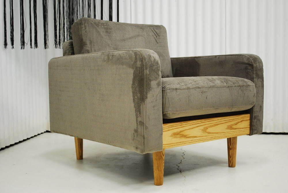アウトレット 現品限り 一部 1P シングルソファー コーデュロイ ファブリック タモ無垢材 NEXPOTALLINN_EU