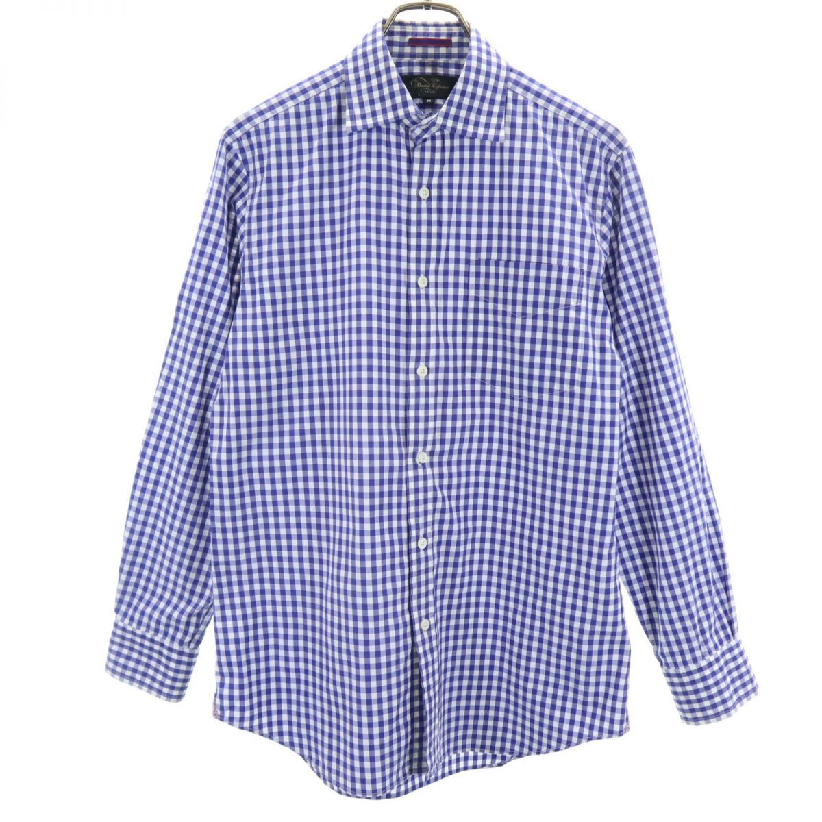 ポールスミス The British Collection 長袖 チェックシャツ M ブルー系 Paul Smith メンズ 古着 【240305】