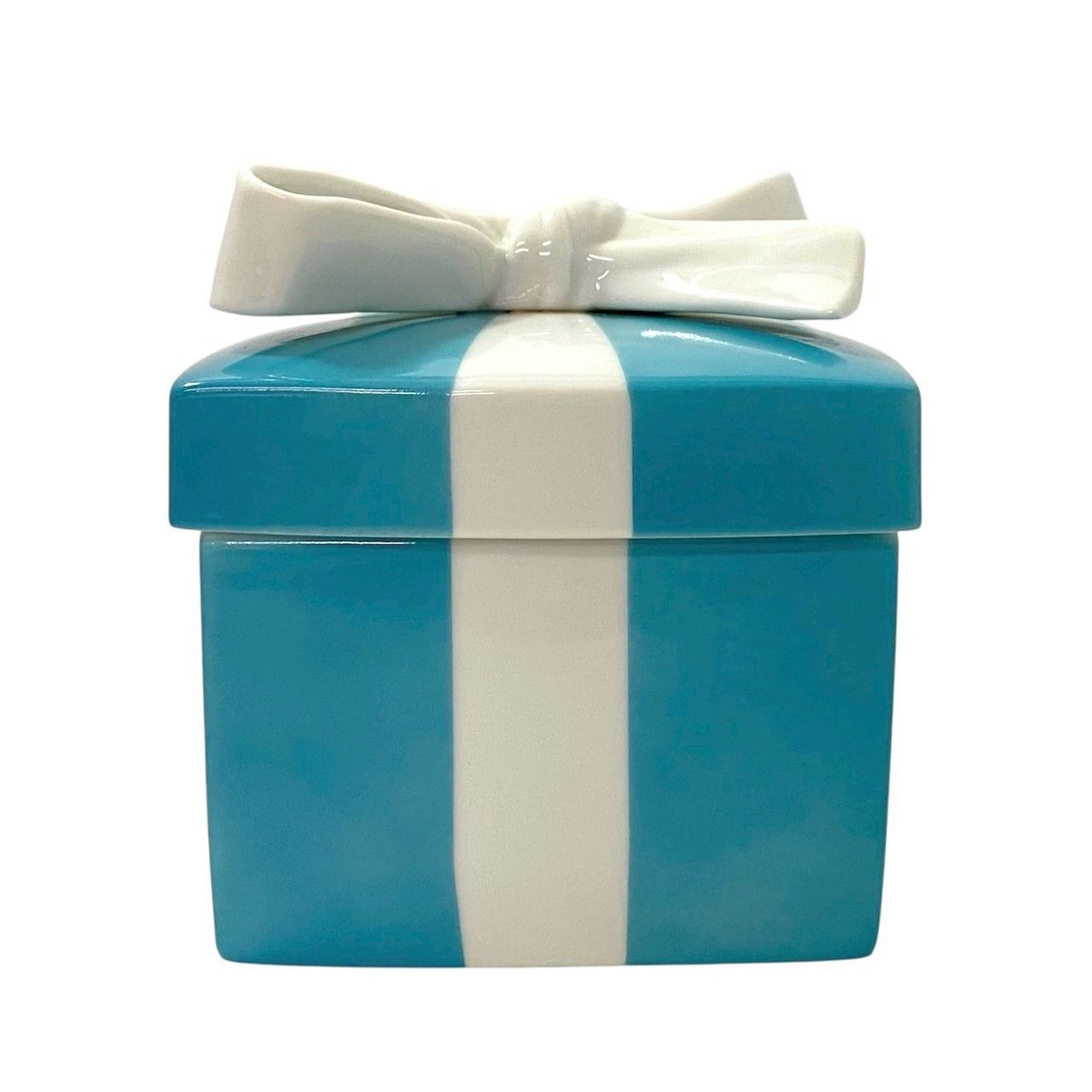 TIFFANY&Co.】ブルーボウボックス リボン プレゼント型 陶器