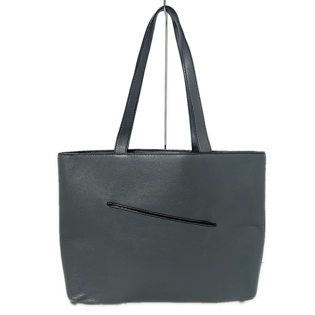 motherhouse マザーハウス トートバッグ 肩掛け グレー レザー ロゴ Motherhouse(マザーハウス) トートバッグ - グレー レザー