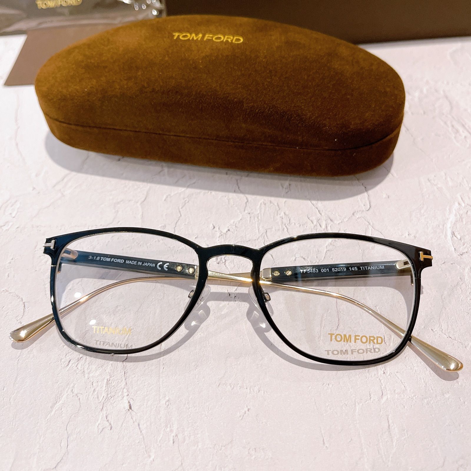 ☆トムフォード☆眼鏡 TOMFORD TF5483 001 上級チタン メガネ - メルカリ