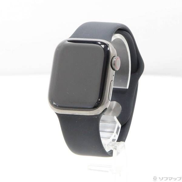 〔 品〕 Apple Watch Series 8 GPS Cellular 41mm グラファイトステンレススチールケース ミッドナイトスポーツバンド 262