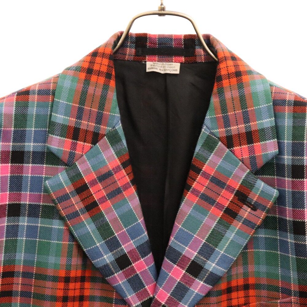 コムデギャルソンオムプリュス 23aw マドラスチェックケープジャケット COMME des GARCONS HOMME PLUS 未使用品○コムデギャルソンオム