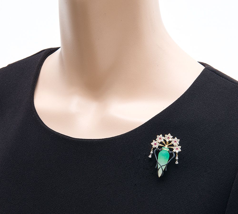 中嶋 邦夫 ニックスファクトリー In The Garden ロータス ピンクサファイア計0.15ct ダイヤ 計0.13ct K18YG ネックレス 中嶋 邦夫 ニックスファクトリー In The Garden フラワーベース ピ