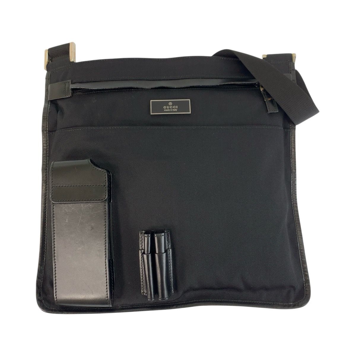 GUCCI グッチ ブラック 黒 シルバー金具 ナイロン/レザー 019