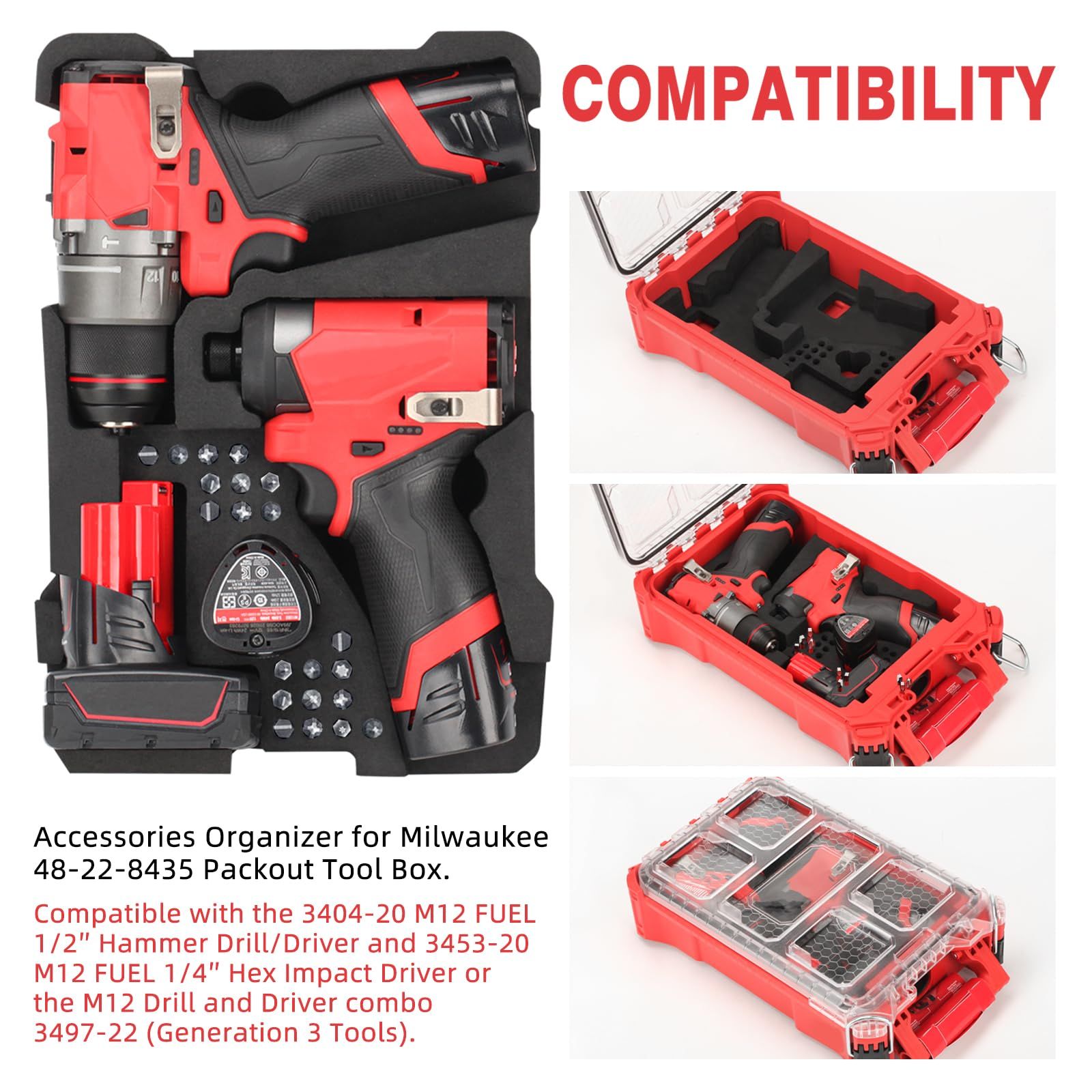 Gen 3 M12 ドリルドライバーとアクセサリーオーガナイザー Milwaukee 