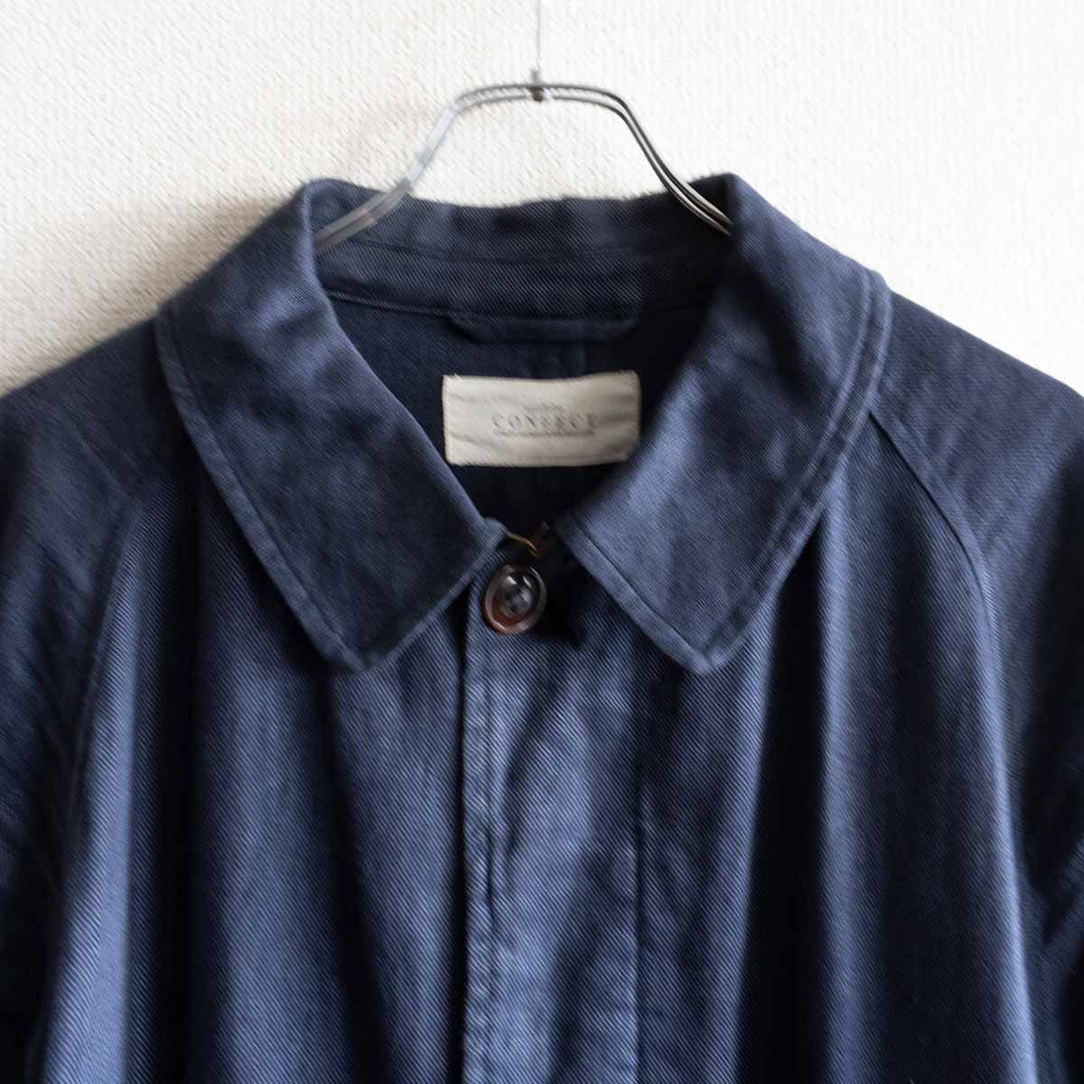 nest robe CONFECT インディゴ 4 美品 雰囲気抜群】nest robe confect【インディゴリネン ステンカラー