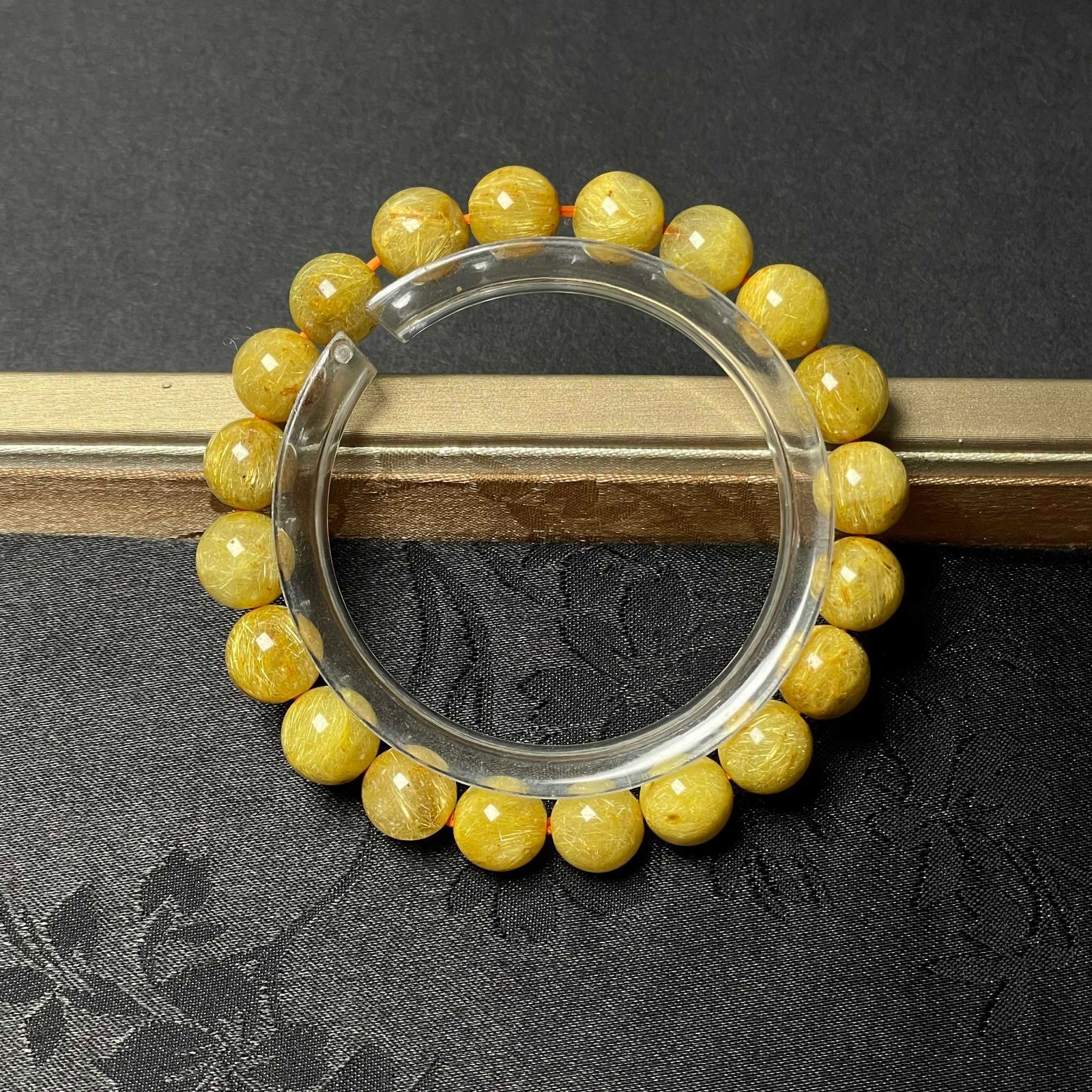 ストア 貴重 EU製☆極!極満針ルチルクォーツ☆ブレスレット