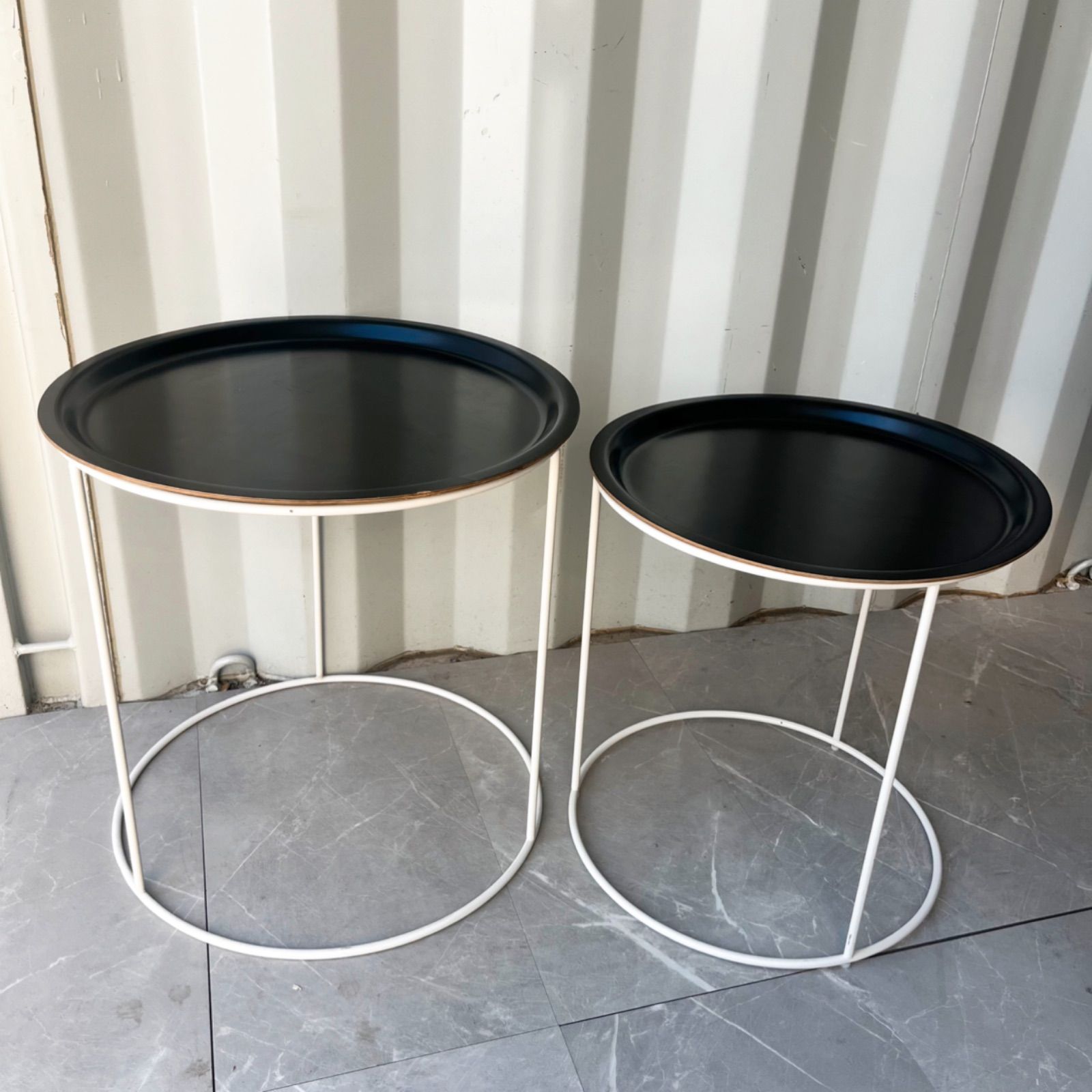 取付無料！ボーコンセプト カルタヘナ ネストテーブル 大小ブラックサイドテーブル BoConcept(ボーコンセプト) ネストテーブル カルタヘナ