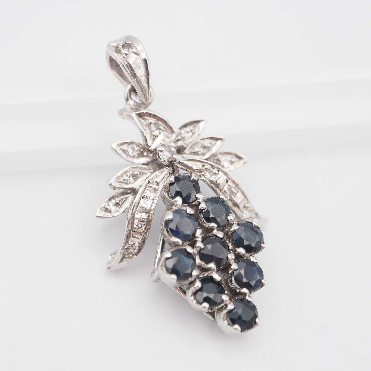 えびす。サファイア　ダイヤモンド　ネックレストップ えびす。サファイア ダイヤモンド ネックレストップ ハートシェイプ