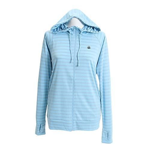 ベネトン(BENETTON) ユナイテッド カラーズ オブ ベネトン 後染めメッシュボーダーパーカー 229831 レディース ブルー Mサイズ