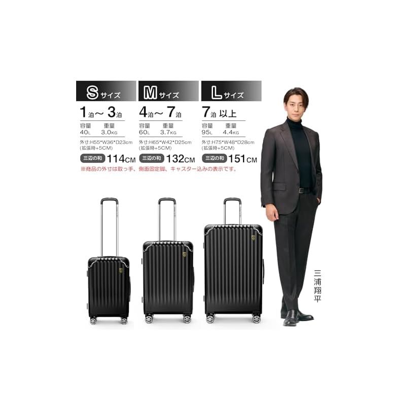 [New Trip] スーツケース キャリーケース 拡張機能付 Lサイズ 大型 7泊以上 長期旅行 キャリーバッグ 耐衝撃 超軽量 静音ダブルキャスター TSAロック搭載 ファスナータイプ 旅行 トラベル 海外 ビジネス 出張 1週間 95リットル ブルー 1