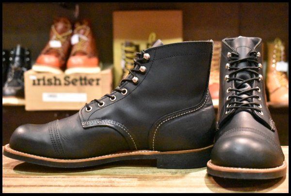 9.5D 21年 レッドウィング 8084 アイアンレンジャー ブラック ハーネス 黒 キャップドトゥ 編み上げ ブーツ redwing HOPESMORE FE601