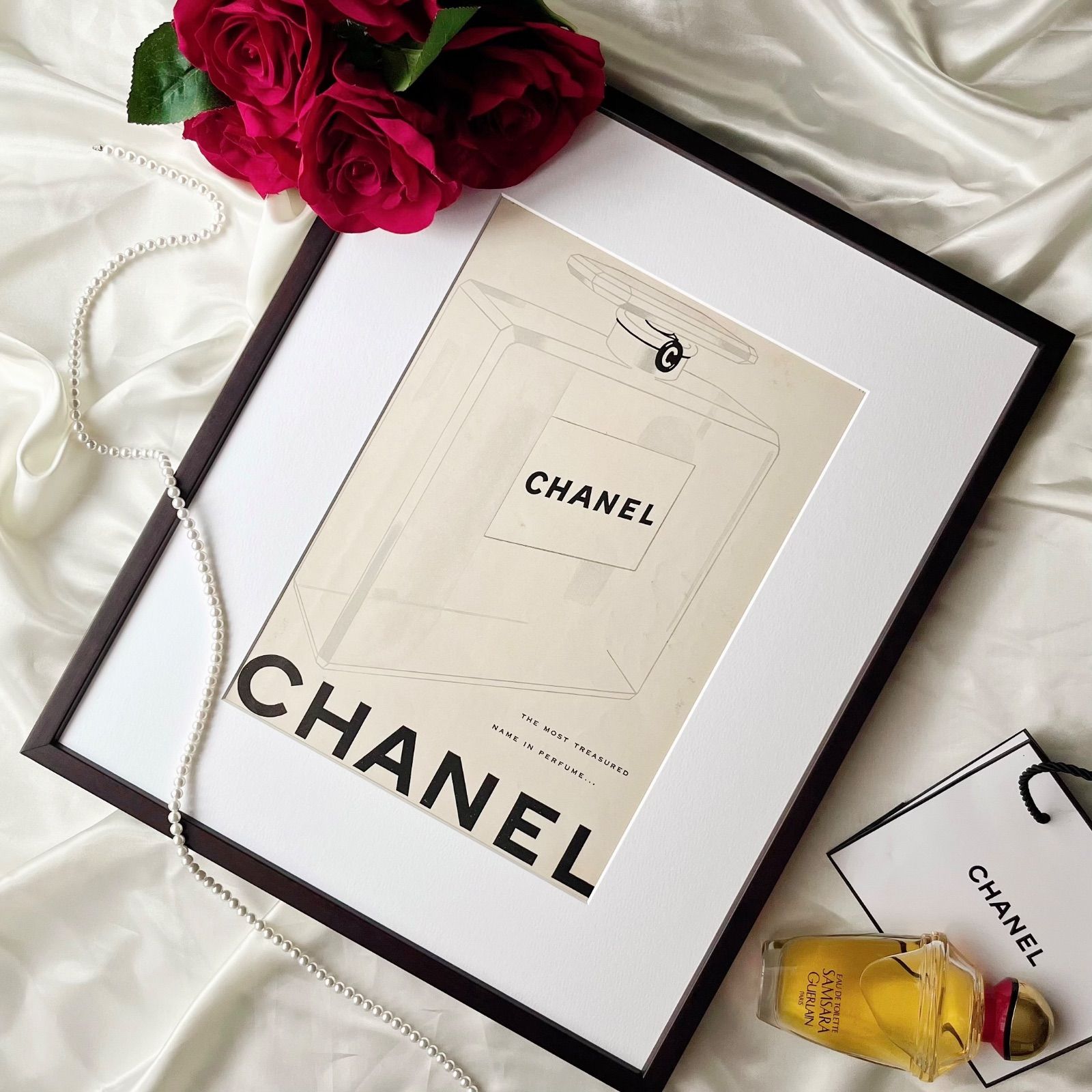 【B2】ポスター CHANEL シャネル インテリア モノトーン サーフ ヴィンテージ感アリ！1943 広告＞CHANEL シャネル ポスター