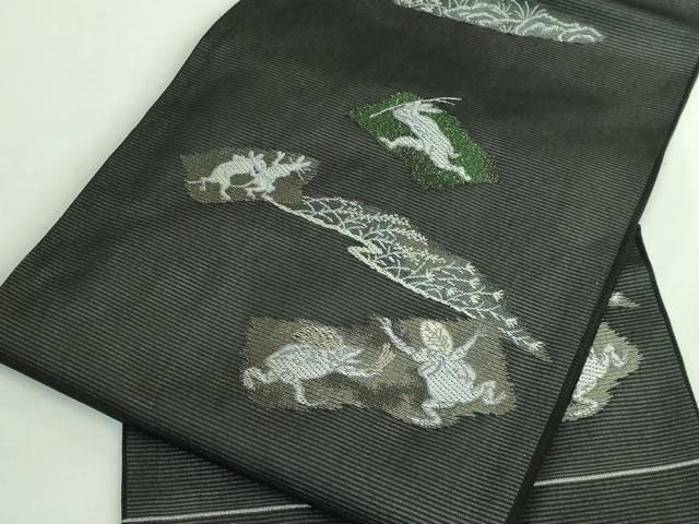 金銀糸 黒地