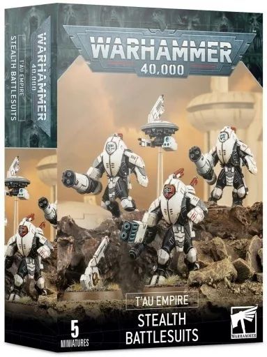 【新品】ミニチュアゲーム タウ・エンパイア： ステルス・バトルスーツ 「ウォーハンマー40000」 (T&rsquo;au Empire： Stealth Battlesuits) [56-14]